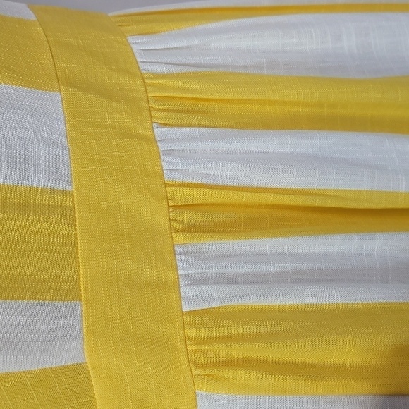 ANN Taylor Stripped Square Neck Midi Dress - Picture 9 of 16